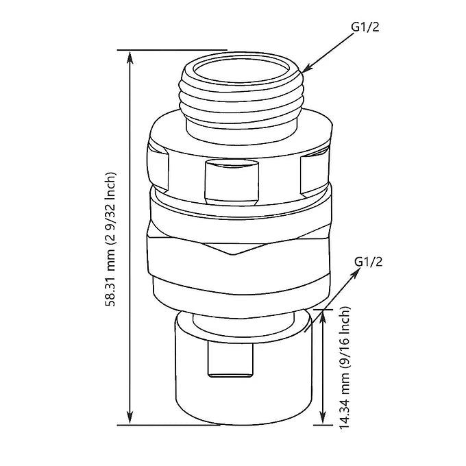 Adaptateur pivotant de la tête de douche