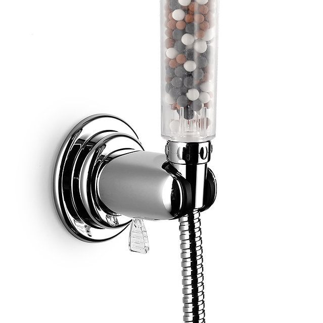 Support de pomme de douche à ventouse réglable chromé