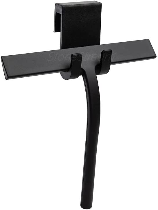 Raclette nettoyante pour paroi de douche - Noir mat