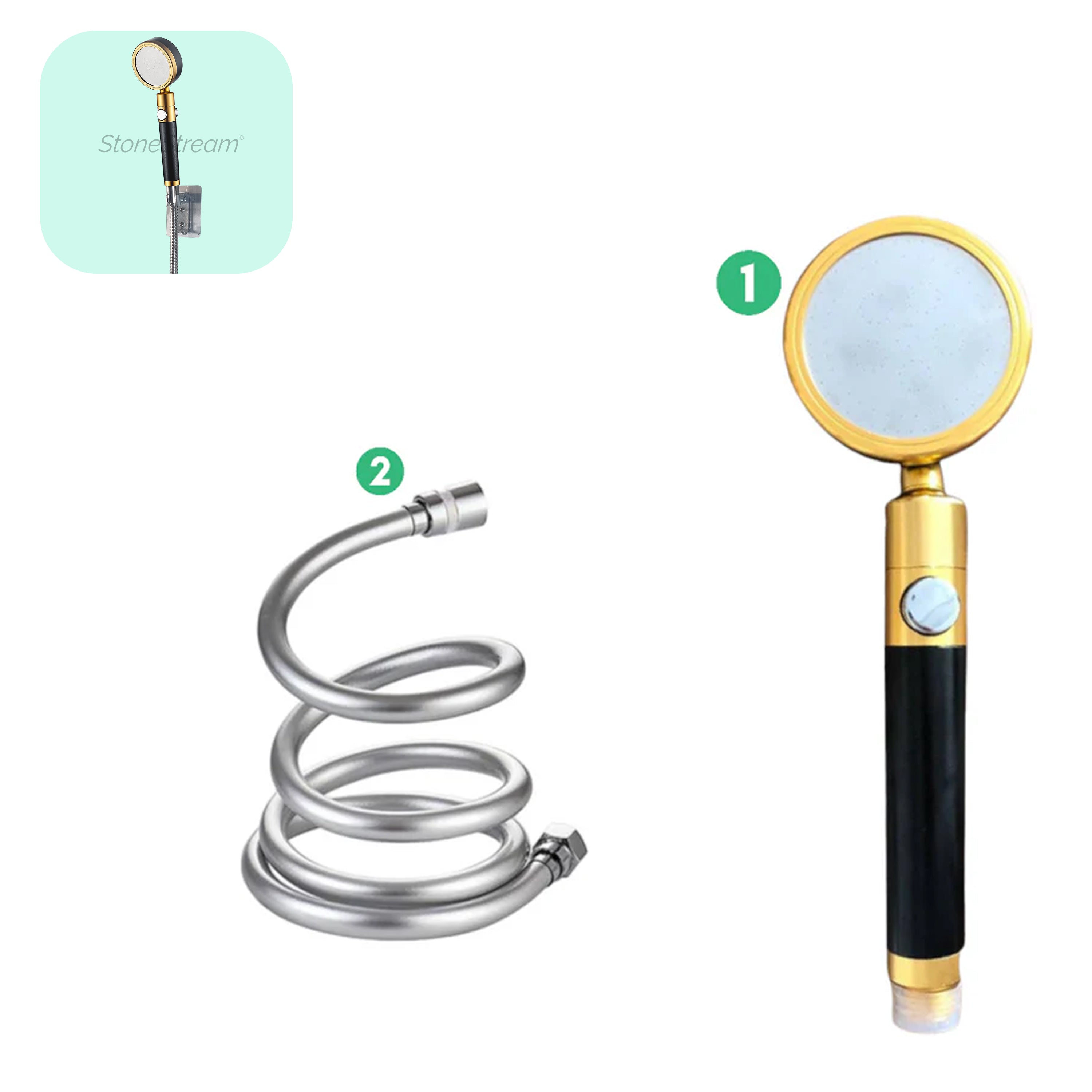 Ecolux Pommeau de Douche Métallique