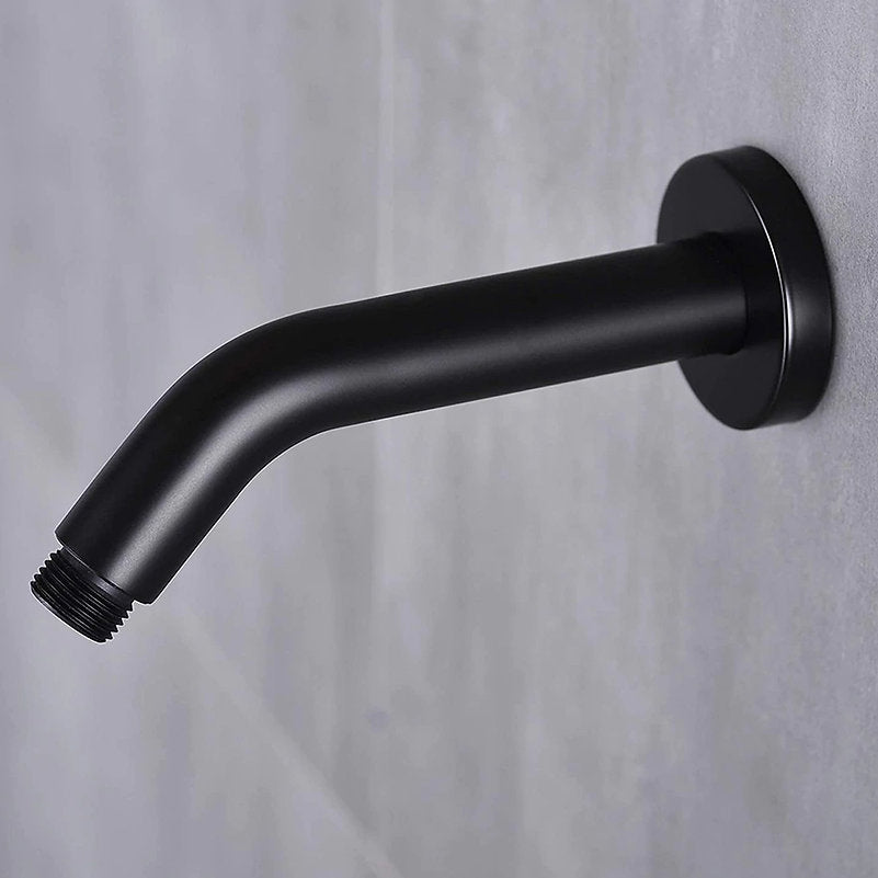 Bras de pomme de douche pour douche murale, noir mat, filetage 1/2 pouce