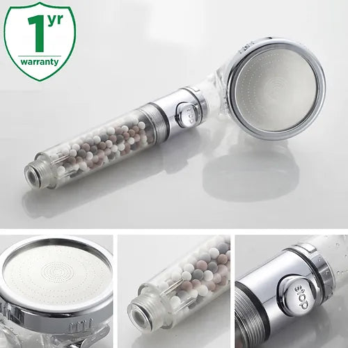 StoneStream EcoPower filtered shower head for hard water hair protection