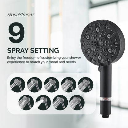 ECOLUX 9 modes de douche en acier inoxydable et kit d&