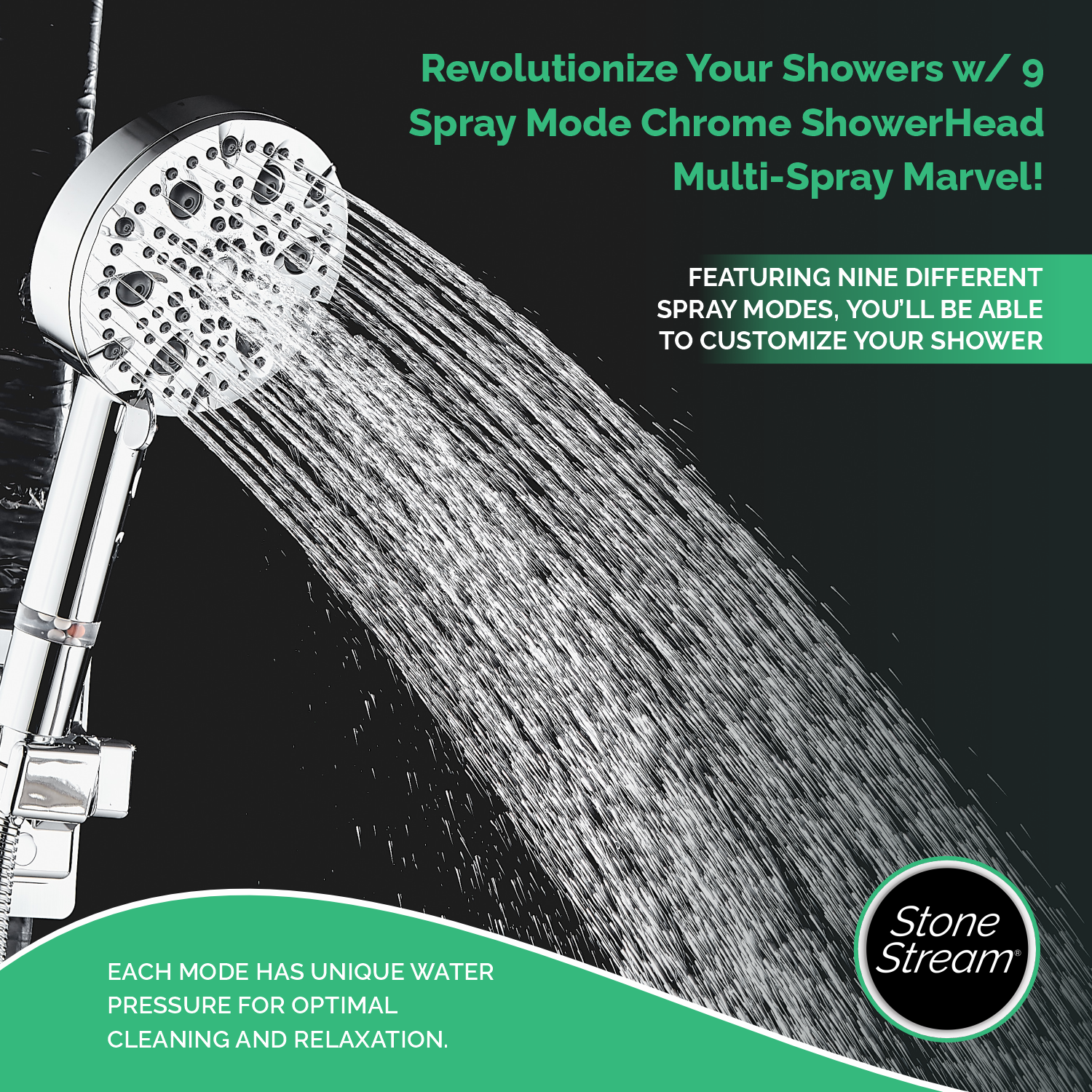 Eco-Friendly High-Pressure Showerhead Design